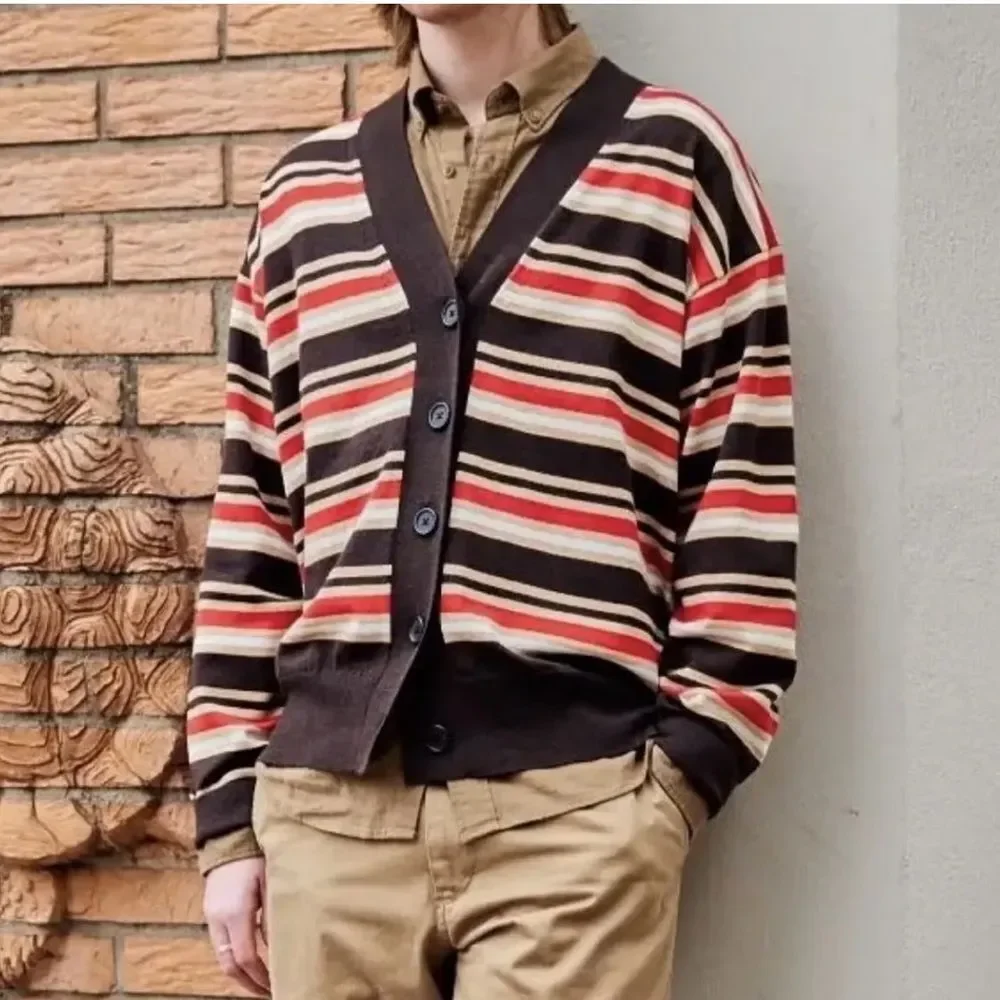 Marni Multicolor Striped Cardigan, S